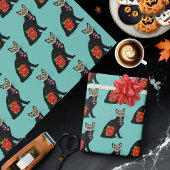 Sugar Skull Black Cat Geschenkpapier