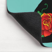Sugar Skull Black Cat Mousepad (Ecke)
