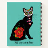 Sugar Skull Black Cat Notizblock (Rückseite)