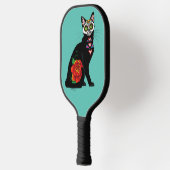Sugar Skull Black Cat Pickleball Schläger (Links)