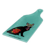 Sugar Skull Black Cat Schneidebrett (Ecke)