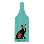 Sugar Skull Black Cat Schneidebrett (Vorderseite)