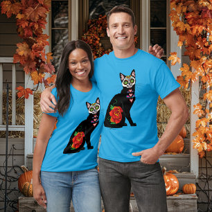 Sugar Skull Black Cat T-Shirt