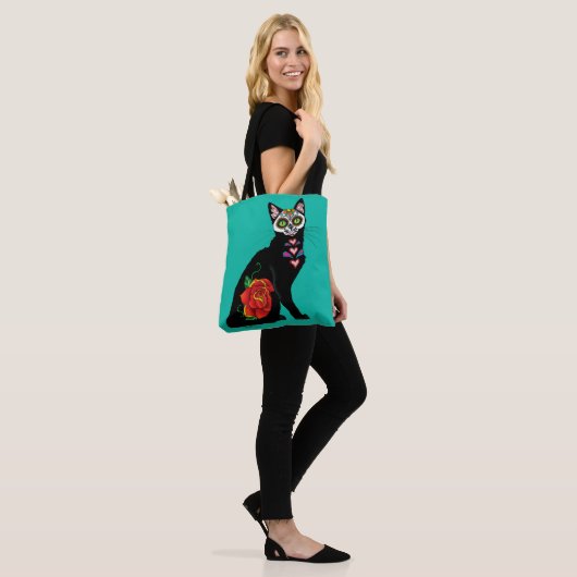 Sugar Skull Black Cat Tasche (Am Model)