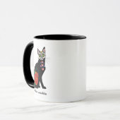 Sugar Skull Black Cat Tasse (Vorderseite Links)