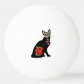 Sugar Skull Black Cat Tischtennisball (Vorderseite)