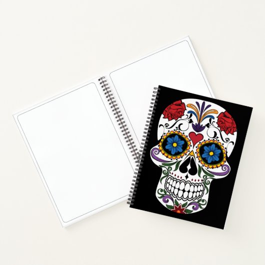 Sugar Skull Black-Day of the Dead Sketchbook Notizblock (Innenseite)