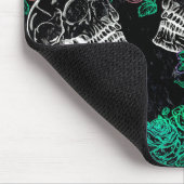 Sugar Skull Blue Rose | Cool Royal Sapphire Grunge Mousepad (Ecke)