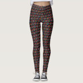 Sugar Skull Blume Leggings (Vorderseite)