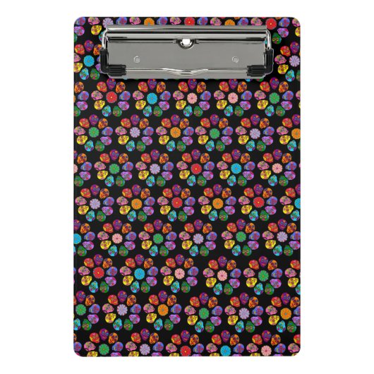Sugar Skull Blume Mini Klemmbrett (Vorderseite)