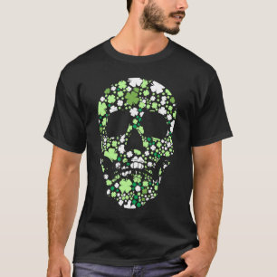 Sugar Skull C Skeleton Kleeblatt Irish St Saint Pa T-Shirt