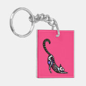 Sugar Skull Calavera Cat I Schlüsselanhänger (Vorderseite links)