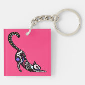 Sugar Skull Calavera Cat I Schlüsselanhänger (Rückseite)