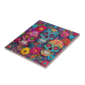 Sugar Skull Calavera Day Of The Dead Ceramic Tile Fliese (Seite)