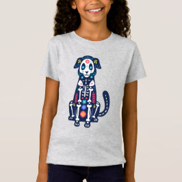Sugar Skull Calavera Hund IV T-Shirt