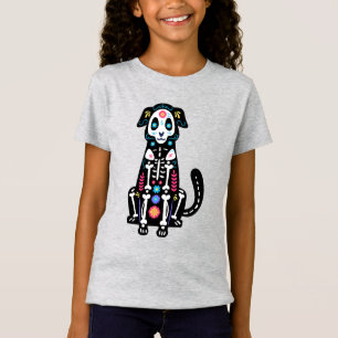 Sugar Skull Calavera Hund IV T-Shirt