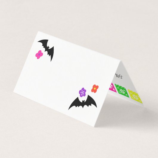 Sugar Skull Calavera Papel Picado Danke Karte (Rückseite)