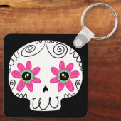 Sugar Skull Calaverita Tag des Toten Schlüsselanhä Schlüsselanhänger (Rückseite)
