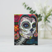 Sugar Skull Candy Postkarte (Stehend Vorderseite)