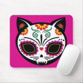 Sugar Skull Cat, Dia de los Muertos #14 Mousepad (Mit Mouse)