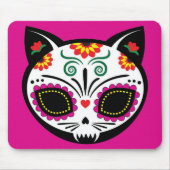 Sugar Skull Cat, Dia de los Muertos #14 Mousepad (Vorne)
