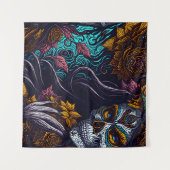 Sugar Skull Catrina Wandteppich (Vorderseite (Horizontal))