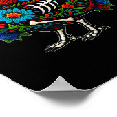 Sugar Skull Chicken Dia De Muertos Halloween Day O Poster (Ecke)
