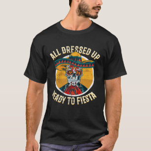Sugar Skull Cinco de Mayo Fiesta Mexican Sombrero T-Shirt