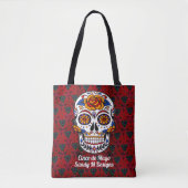 Sugar Skull Cinco de Mayo Hinzufügen Name All-Over Tasche (Vorderseite)