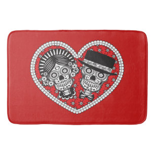 Sugar Skull Couple Badematte