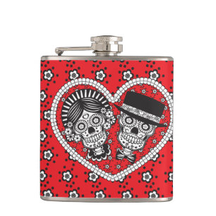 Sugar Skull Couple Flachmann