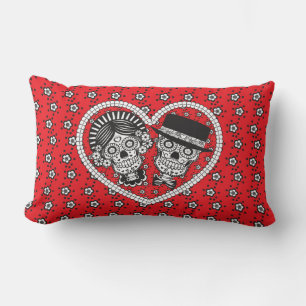 Sugar Skull Couple Lendenkissen