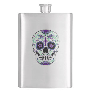 Sugar Skull Day of the Dead Día de Muertos Flachmann