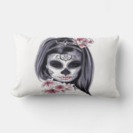 Sugar Skull Day of the Dead Día de Muertos Lendenkissen