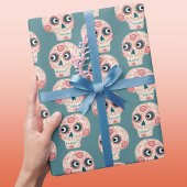 Sugar Skull Day of the Dead Halloween Geschenkpapier