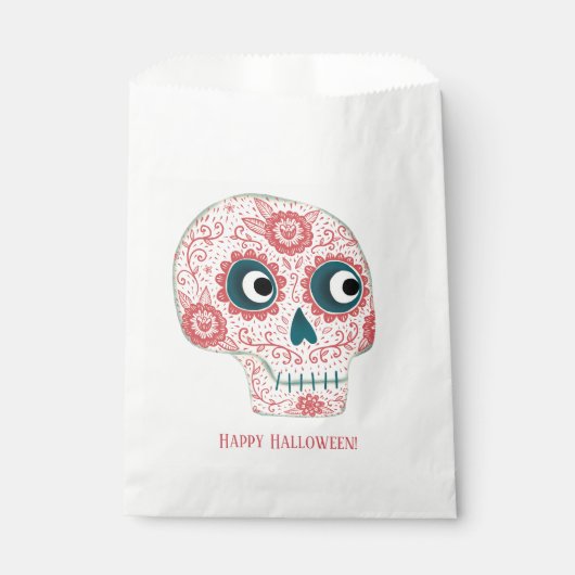 Sugar Skull Day of the Dead Halloween Geschenktütchen (Vorderseite)
