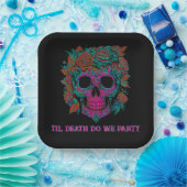 Sugar Skull Day of the Dead halloween Pappteller (Party)