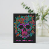 Sugar Skull Day of the Dead halloween Postkarte (Stehend Vorderseite)
