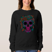 Sugar Skull Day of the Dead halloween Sweatshirt (Vorderseite)