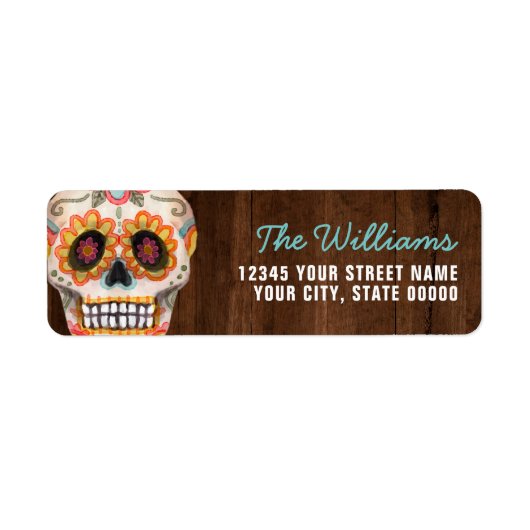 Sugar Skull Day of the Dead Halloween Wood (Vorne)