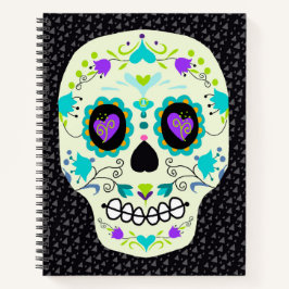 Sugar Skull  Day of the Dead Notebook Notizblock