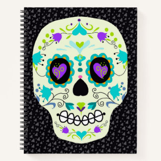 Sugar Skull Day of the Dead Notebook Notizblock