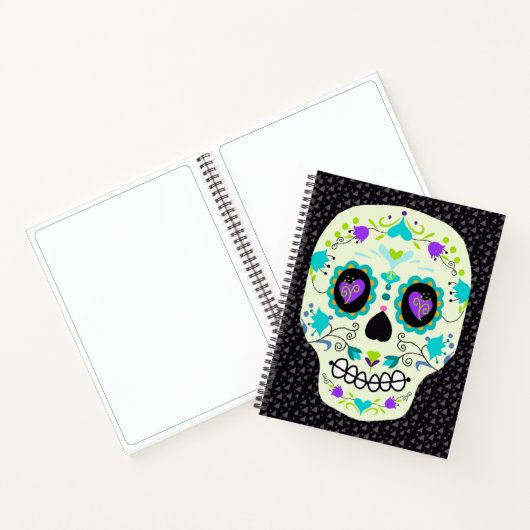 Sugar Skull Day of the Dead Notebook Notizblock (Innenseite)