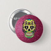 Sugar Skull Dead of the Dead Button (Vorne & Hinten)