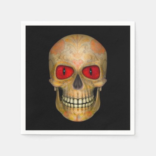 Sugar Skull Dead Voodoo Zombie Cocktail Napkins Serviette (Vorderseite)