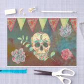 Sugar Skull Decoupage Paper 2 Dia de Los Muertos Seidenpapier (Handwerk)