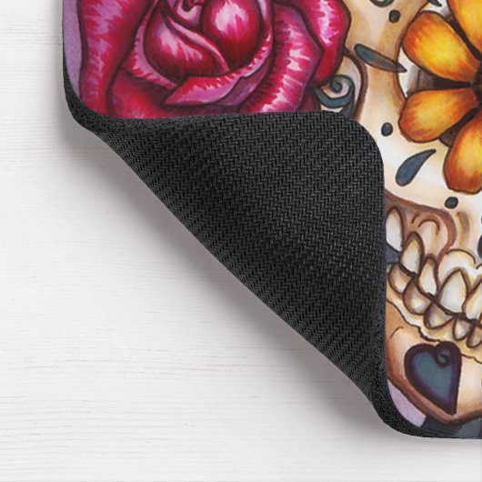 Sugar Skull, Dia de los Muertos #25 Mousepad (Ecke)
