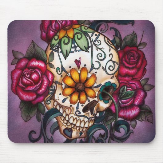 Sugar Skull, Dia de los Muertos #25 Mousepad (Vorne)