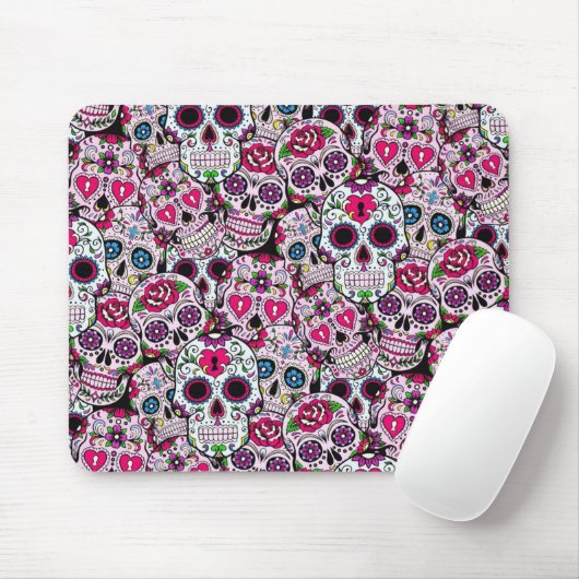 Sugar Skull, Dia de los Muertos #30 Mousepad (Mit Mouse)
