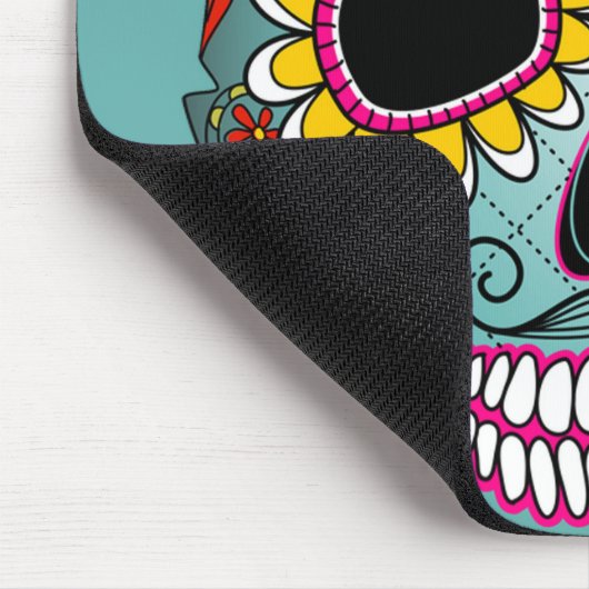 Sugar Skull, Dia de los Muertos #3 Mousepad (Ecke)